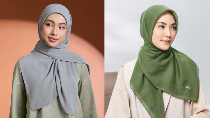 Cara Memakai Jilbab Segi Empat